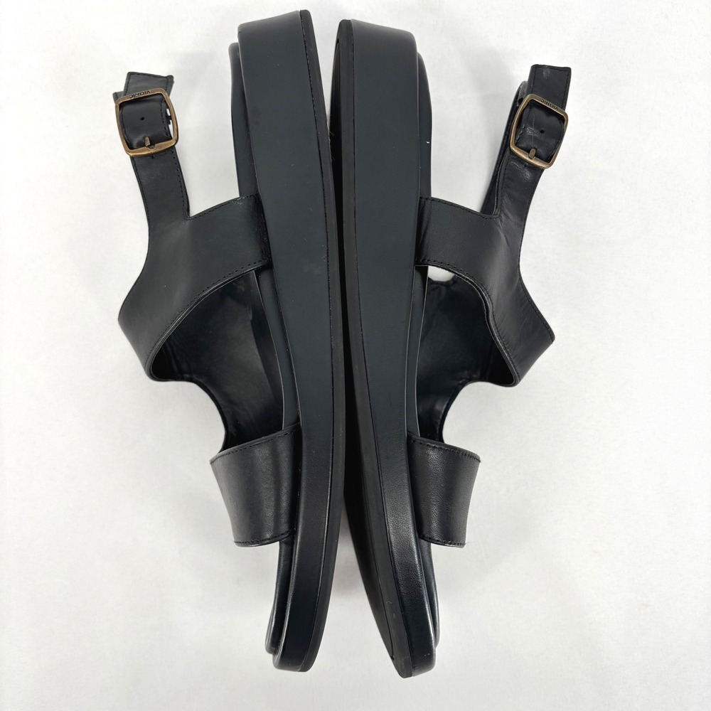 Vionic Madera Black Leather Platform Slingback Sa… - image 6